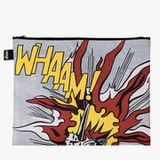 Roy Lichtenstein Whaam! set of 3 zip pockets